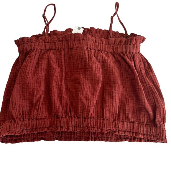 Anthropologie April Convertible Gauzy Tank Top Soft Orange/Rust Size Medium NWT - Picture 4 of 6